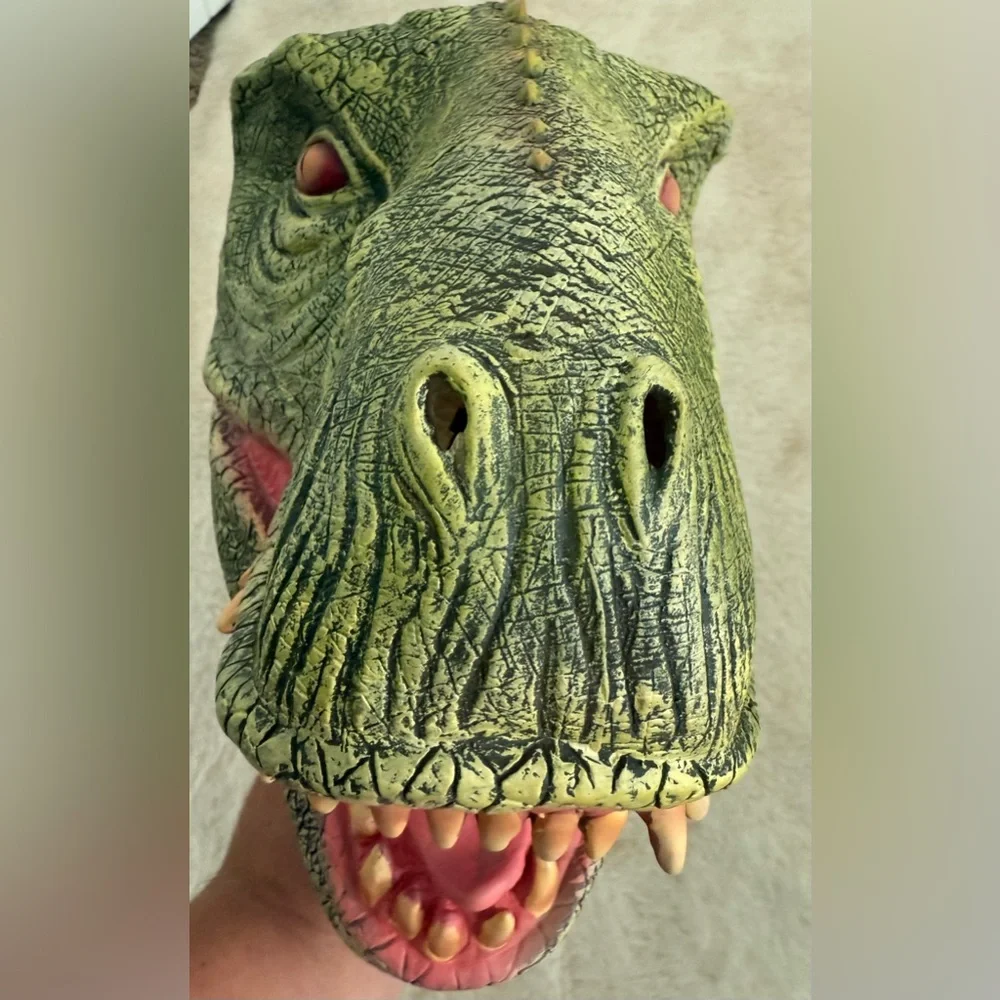 Adults T-Rex Dinosaur Full Head Mask Halloween Costume Jurassic World
